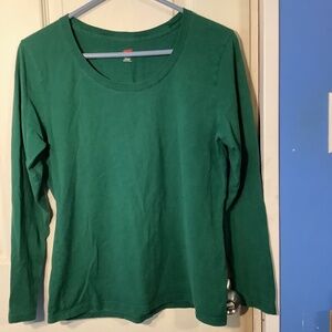 Women’s Hanes Green Long sleeve T-Shirt Size S